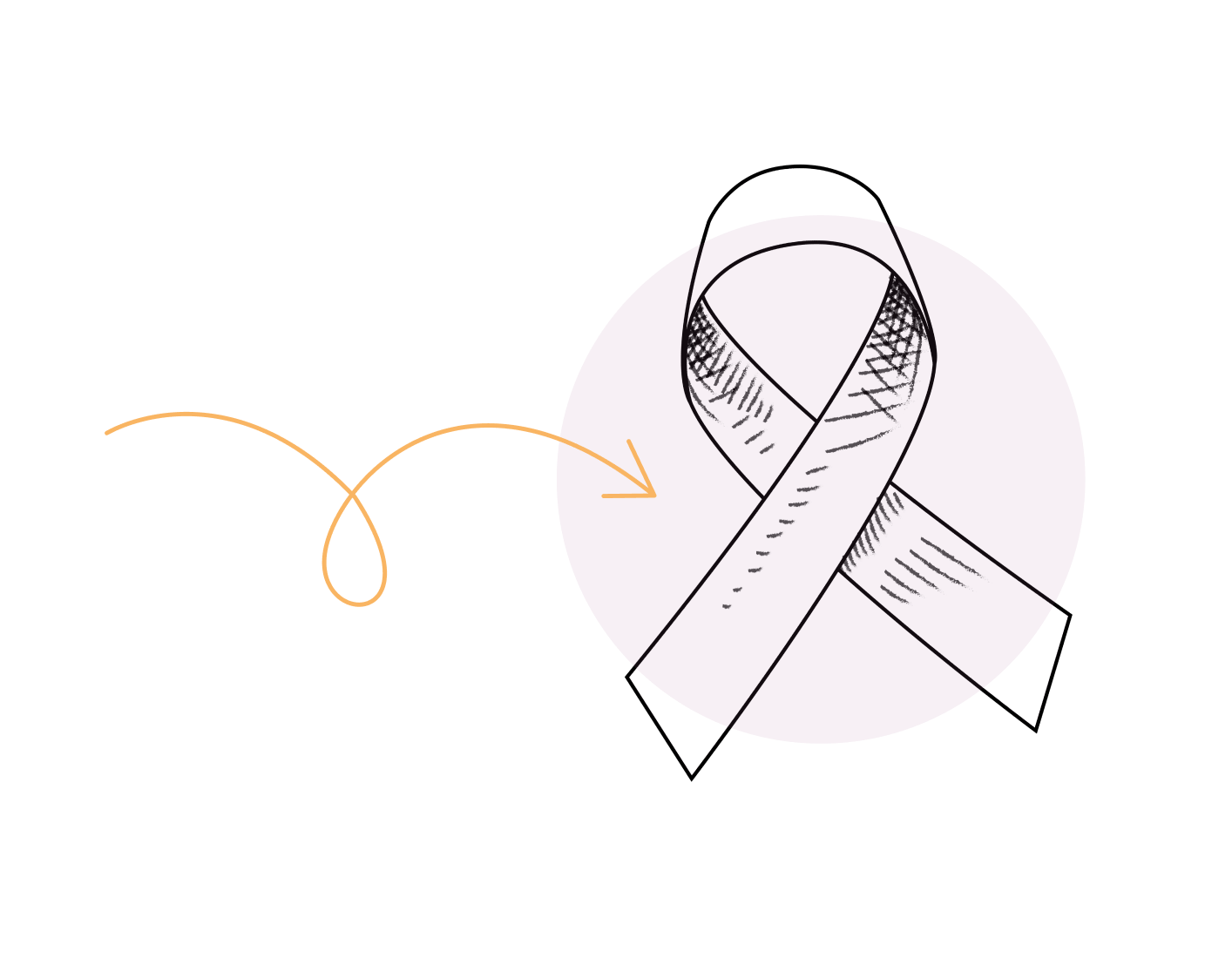 icone ruban cancers liés au papillomavirus (hpv)